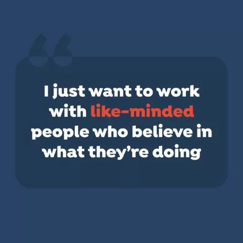 A dark-blue rectangular box displays a quote: 