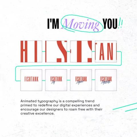 Red animated letters, 
