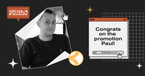 Paul's black and white portrait is shown; the message reads 